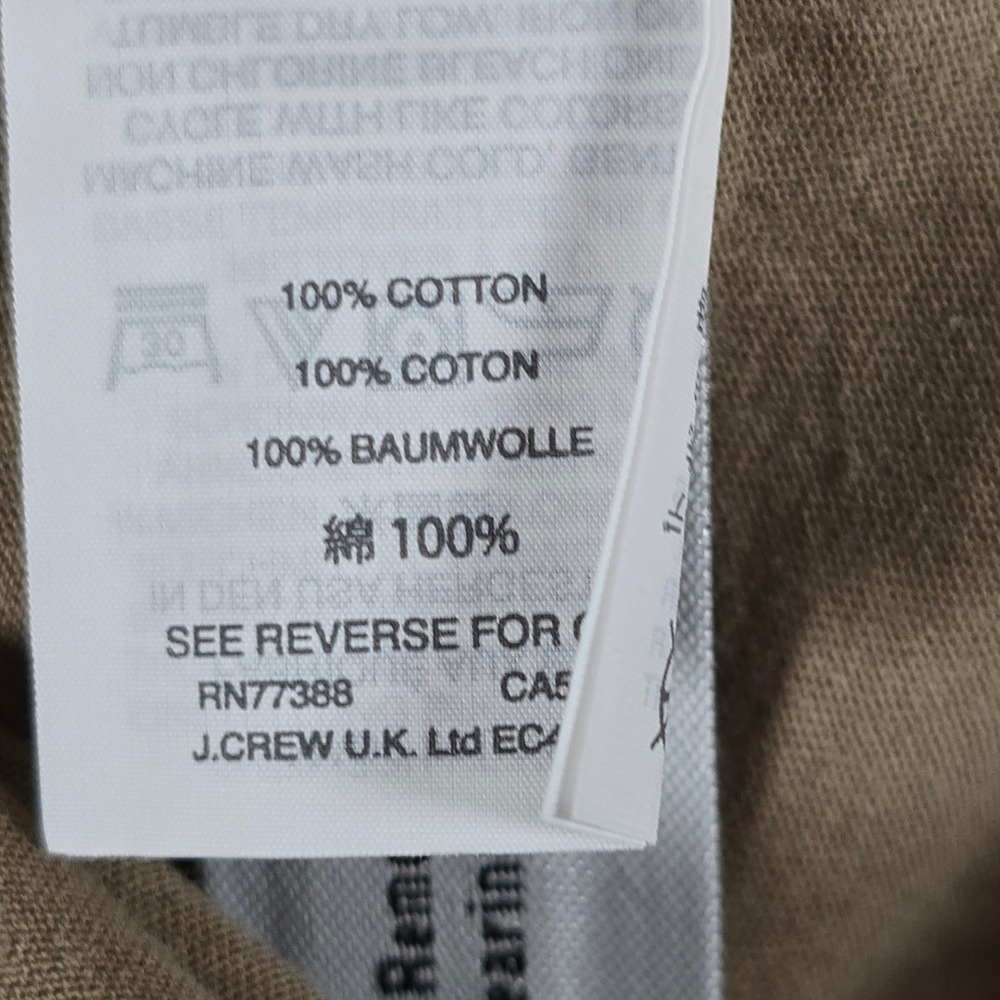 J.Crew Garment-Dyed Cotton Pocket Tank Top Olive Green F1431 Made in USA XL - Picture 8 of 10